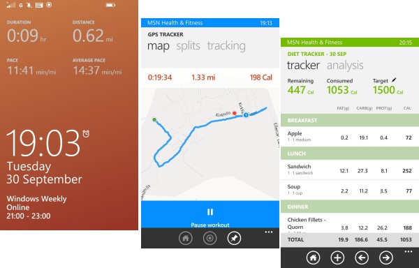 MSN Health & Fitness for Windows Phone