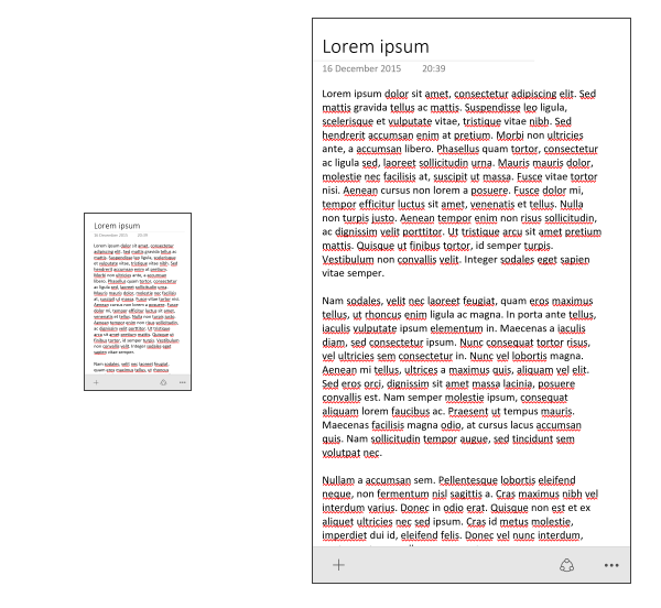 Lumia 950 XL Screen Comparison