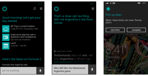 Cortana on Windows Phone 8.1